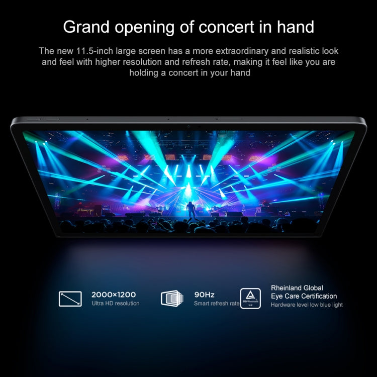 Lenovo Xiaoxin Pad Studio 11.5 inch WiFi Tablet, 8GB+256GB, ZUI 16 MediaTek Helio G99 Octa Core, Support Face Identification, Only Chinese & English - Dark Grey