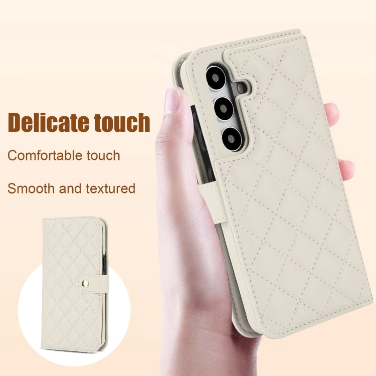 For Samsung Galaxy S23 FE 5G Crossbody Multifunction Rhombic Leather Phone Case
