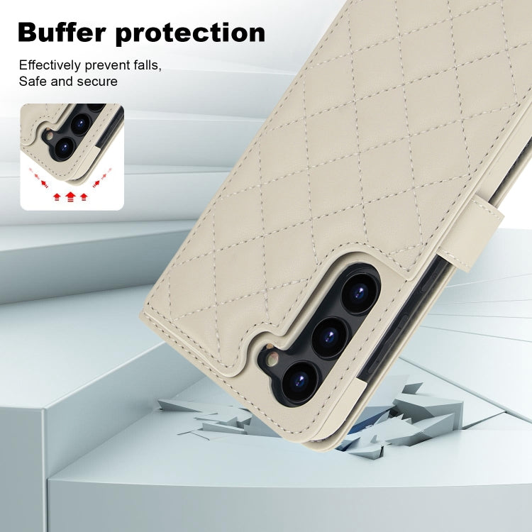 For Samsung Galaxy S23+ 5G Crossbody Multifunction Rhombic Leather Phone Case