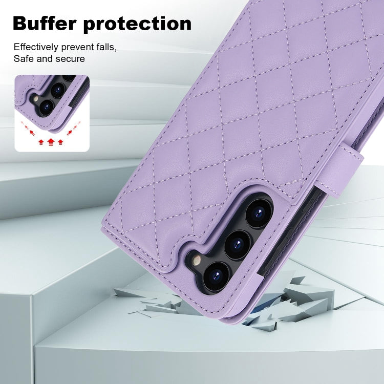 For Samsung Galaxy S23+ 5G Crossbody Multifunction Rhombic Leather Phone Case
