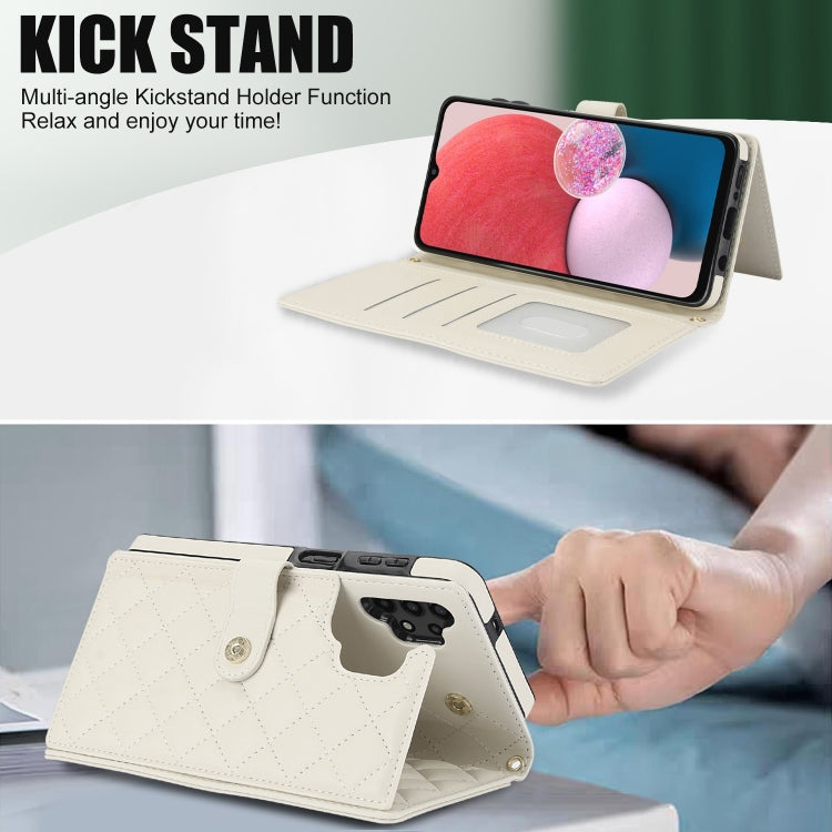 For Samsung Galaxy A13 4G/5G Crossbody Multifunction Rhombic Leather Phone Case
