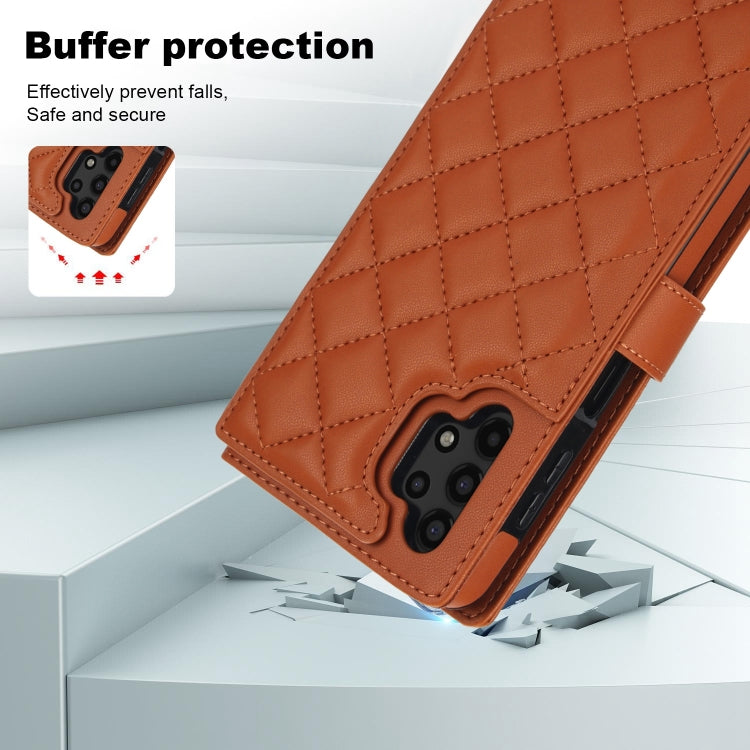 For Samsung Galaxy A13 4G/5G Crossbody Multifunction Rhombic Leather Phone Case