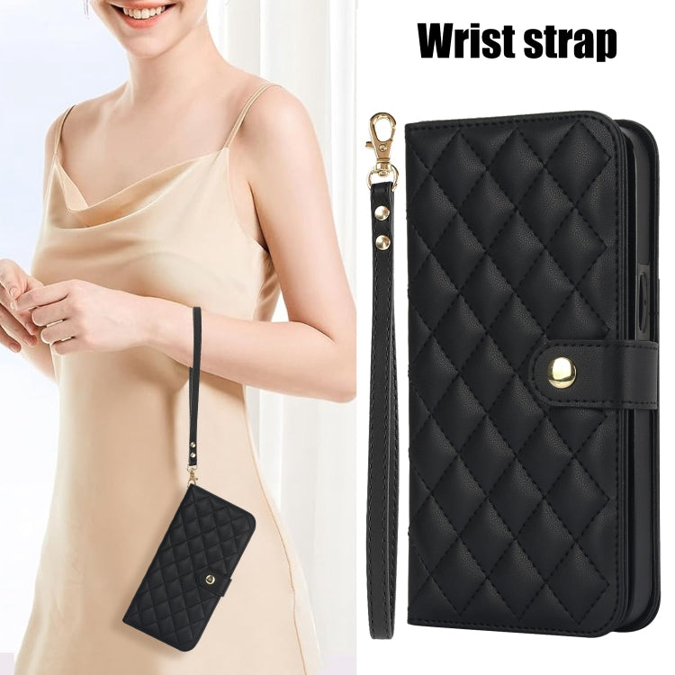 For Samsung Galaxy S21 5G Crossbody Multifunction Rhombic Leather Phone Case