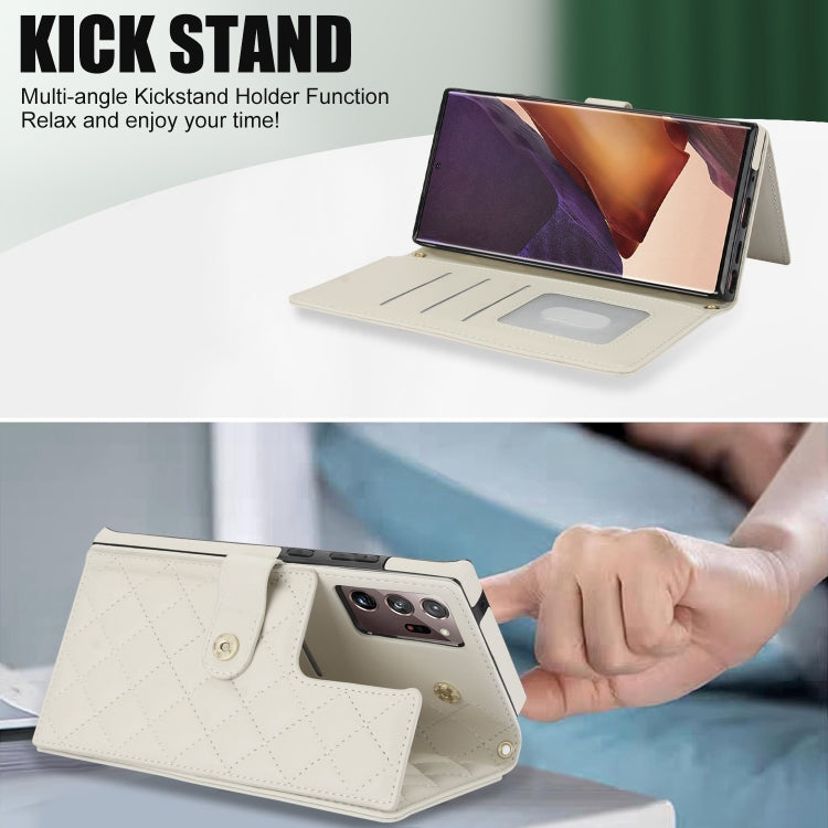 For Samsung Galaxy Note20 Ultra Crossbody Multifunction Rhombic Leather Phone Case