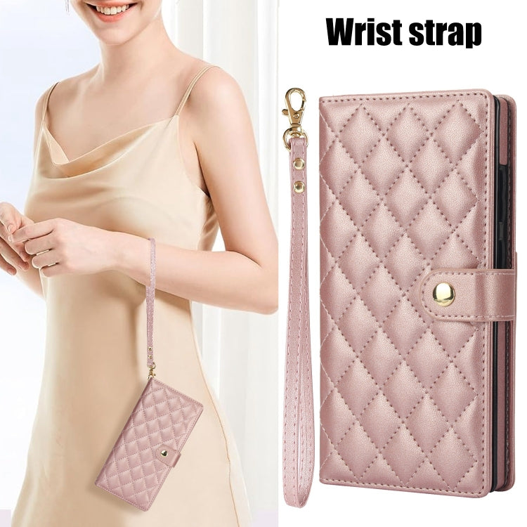For Samsung Galaxy Note20 Ultra Crossbody Multifunction Rhombic Leather Phone Case