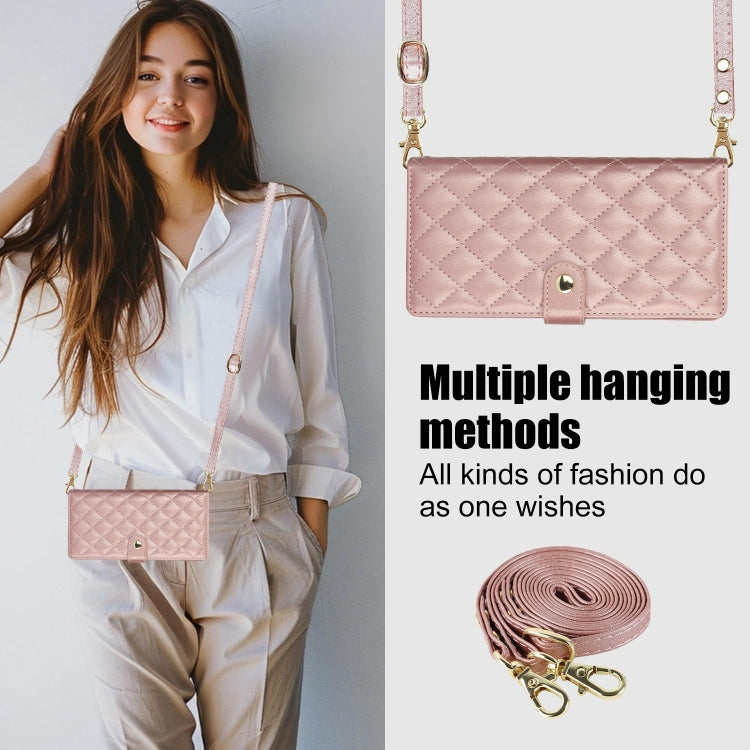 For Samsung Galaxy Note20 Ultra Crossbody Multifunction Rhombic Leather Phone Case