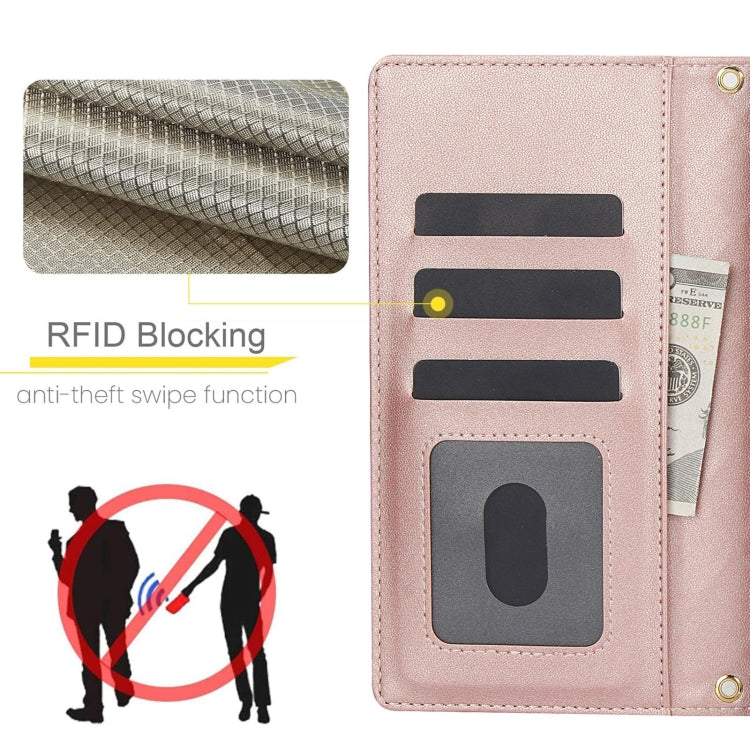 For Samsung Galaxy Note20 Ultra Crossbody Multifunction Rhombic Leather Phone Case