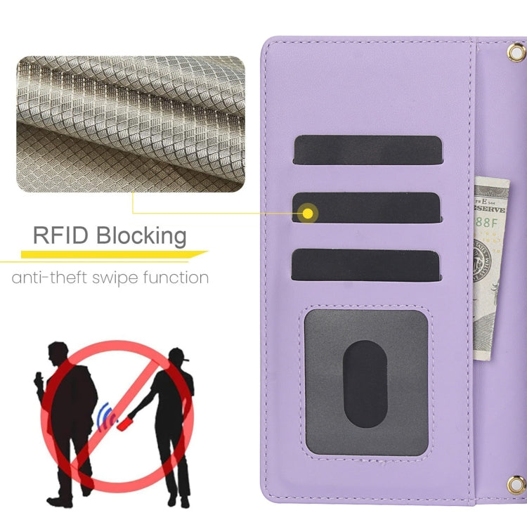For Samsung Galaxy Note20 Ultra Crossbody Multifunction Rhombic Leather Phone Case