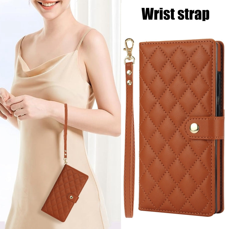 For Samsung Galaxy Note20 Ultra Crossbody Multifunction Rhombic Leather Phone Case