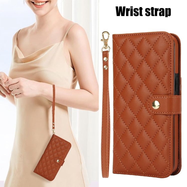 For Samsung Galaxy Note20 Crossbody Multifunction Rhombic Leather Phone Case