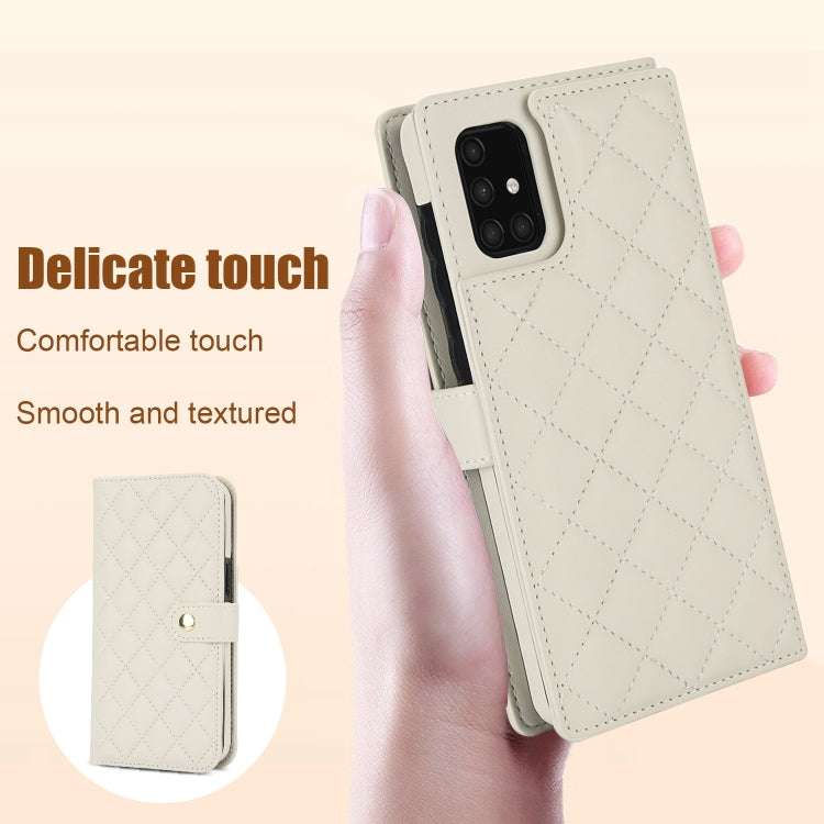 For Samsung Galaxy A51 4G Crossbody Multifunction Rhombic Leather Phone Case