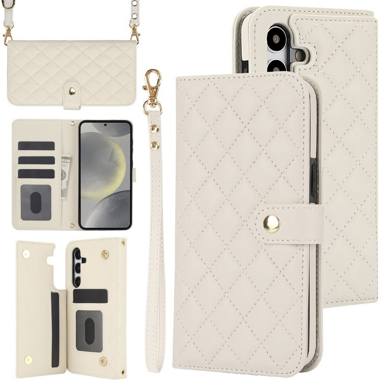 For Samsung Galaxy A54 5G Crossbody Multifunction Rhombic Leather Phone Case