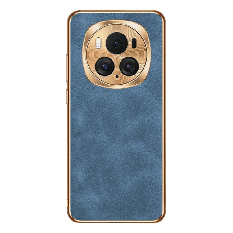 For Honor Magic6 Pro Electroplating Lambskin Leather Phone Case