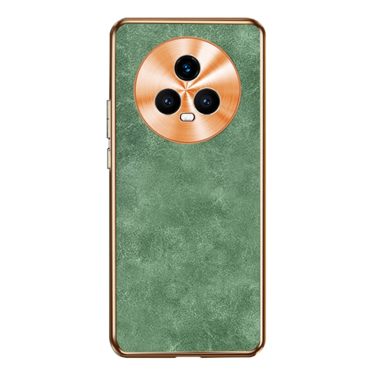 For Honor Magic5 Electroplating Lambskin Leather Phone Case