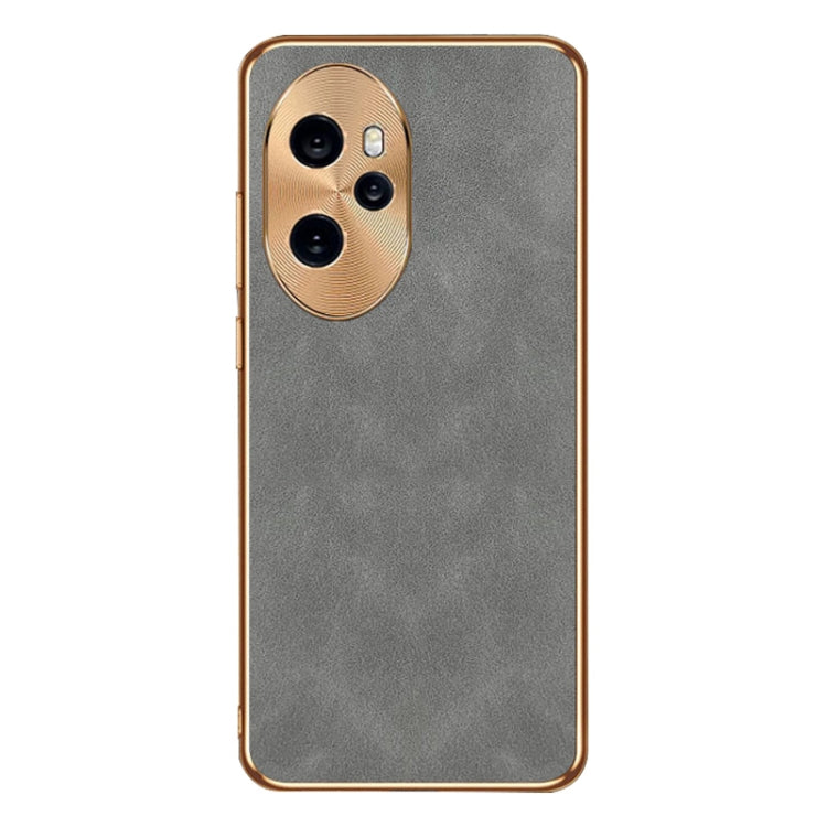 For Honor 100 Pro Electroplating Lambskin Leather Phone Case