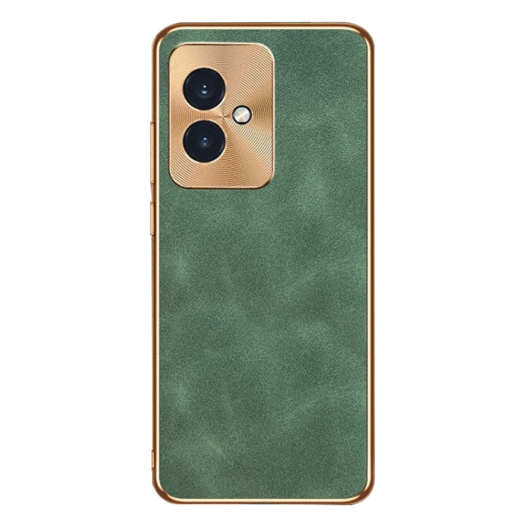 For Honor 100 Electroplating Lambskin Leather Phone Case