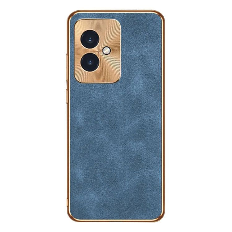 For Honor 100 Electroplating Lambskin Leather Phone Case