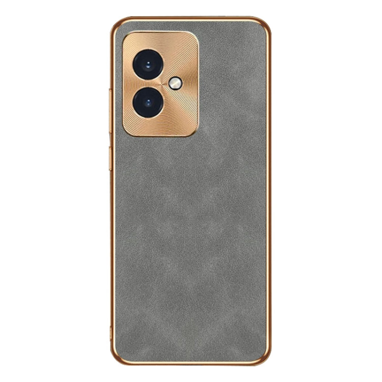 For Honor 100 Electroplating Lambskin Leather Phone Case