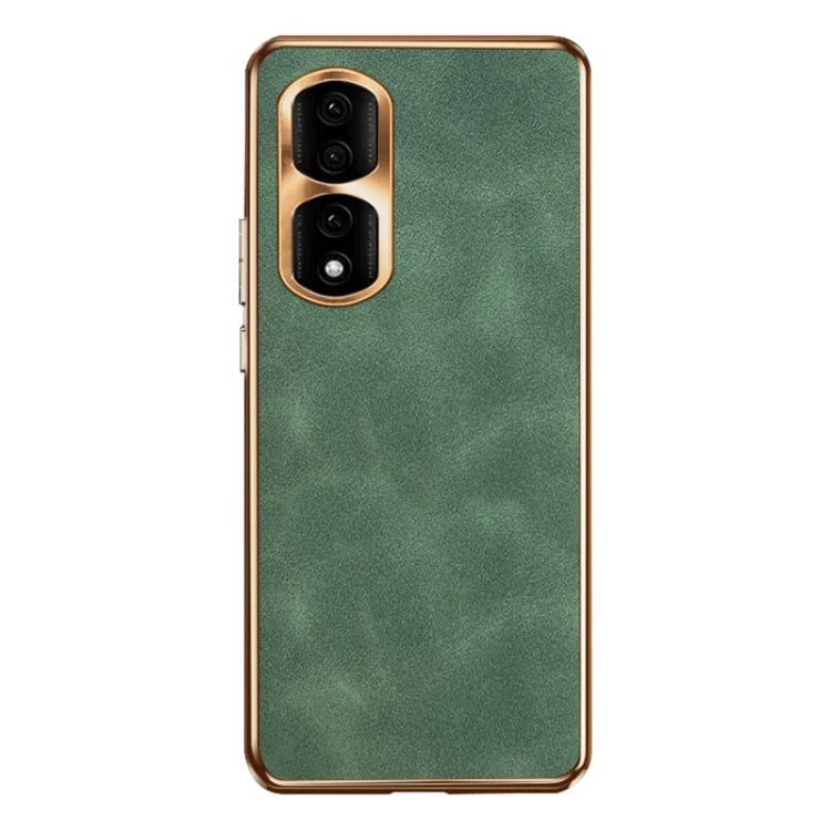 For Honor 90 Pro Electroplating Lambskin Leather Phone Case