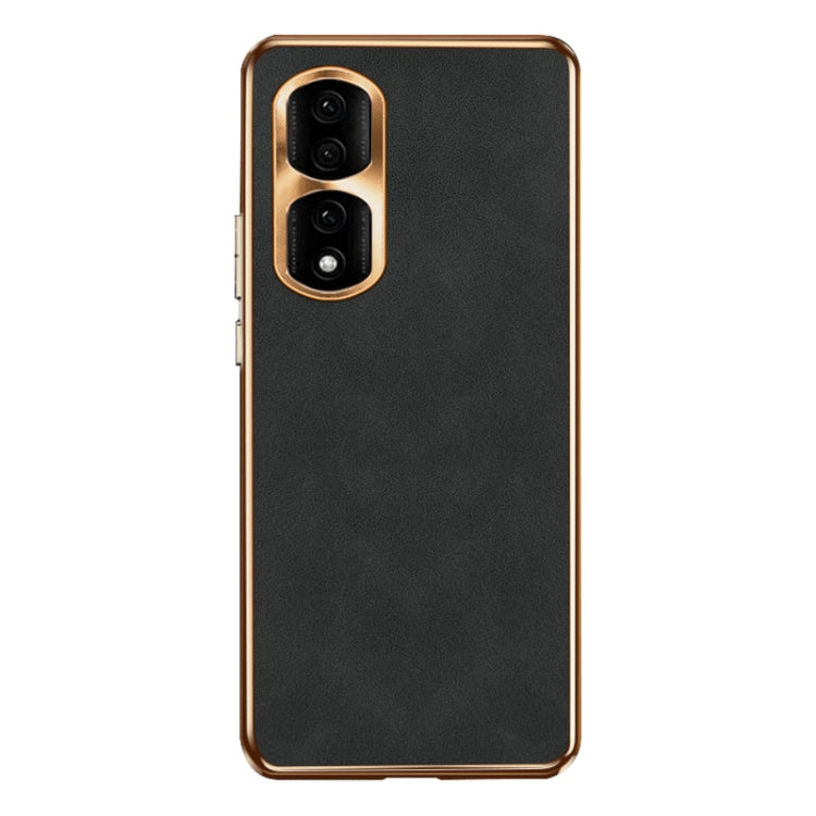 For Honor 90 Pro Electroplating Lambskin Leather Phone Case