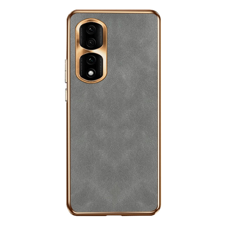 For Honor 90 Pro Electroplating Lambskin Leather Phone Case