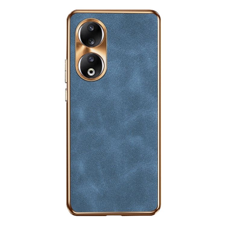 For Honor 90 Electroplating Lambskin Leather Phone Case