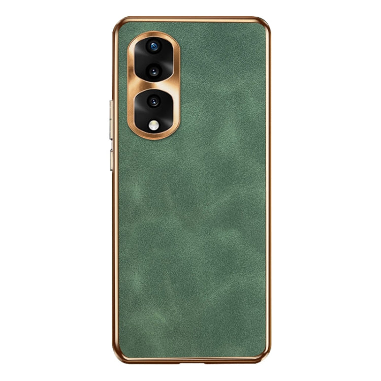 For Honor 80 Pro Electroplating Lambskin Leather Phone Case