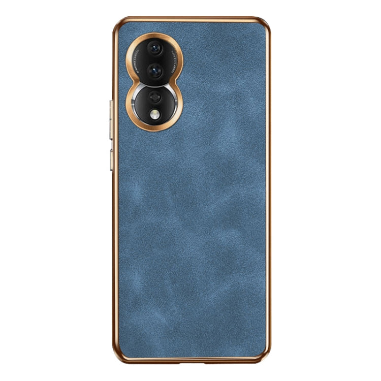 For Honor 80 Electroplating Lambskin Leather Phone Case