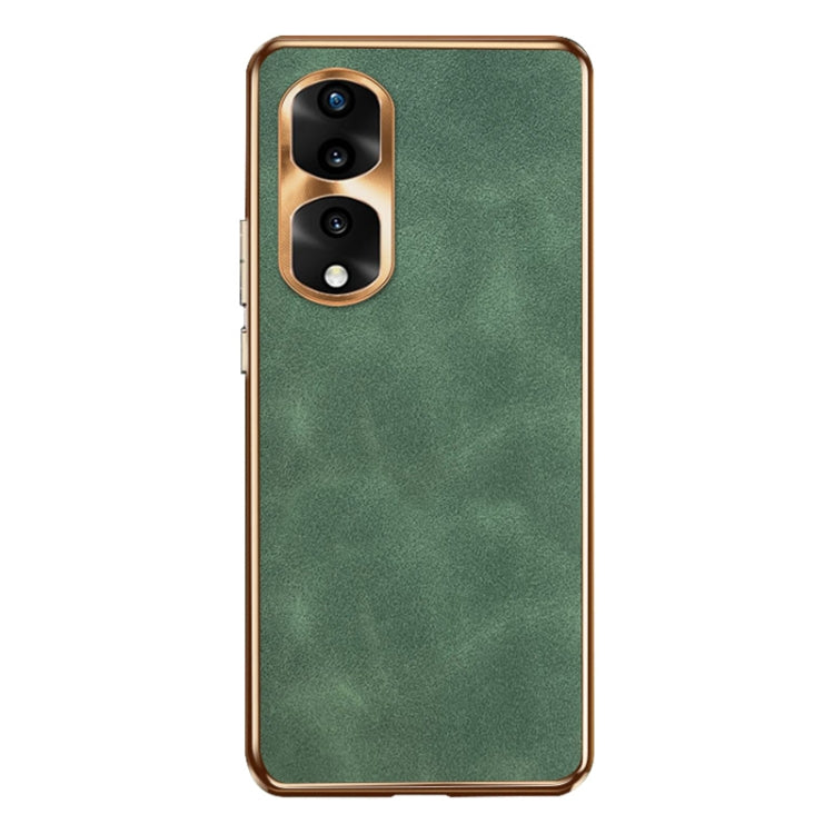 For Honor 70 Pro Electroplating Lambskin Leather Phone Case
