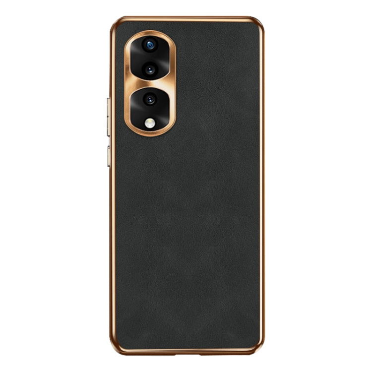 For Honor 70 Pro Electroplating Lambskin Leather Phone Case