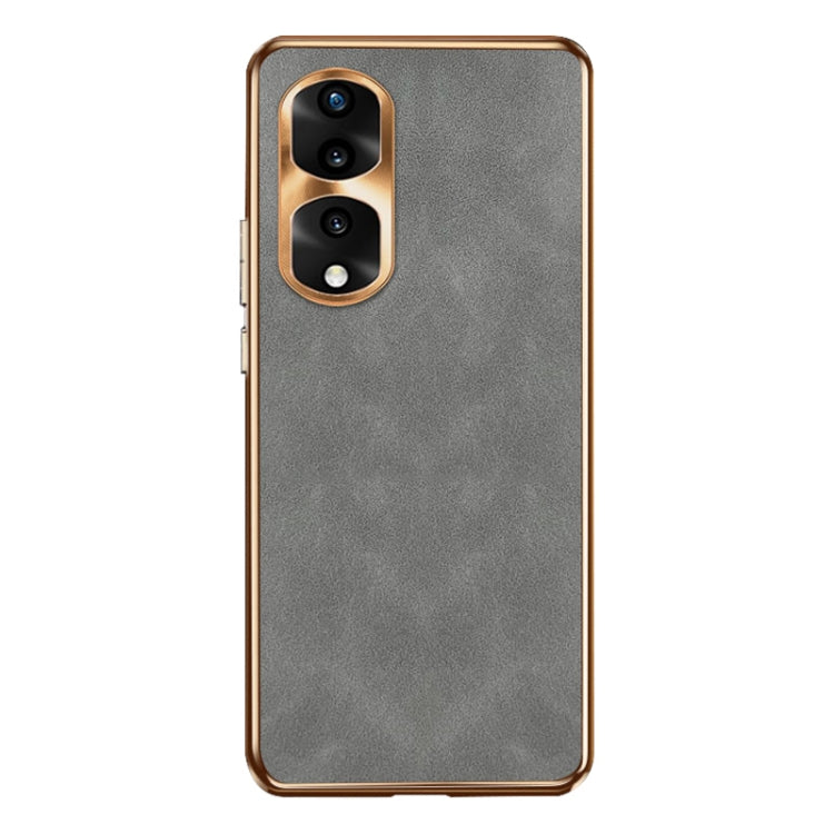 For Honor 70 Pro Electroplating Lambskin Leather Phone Case