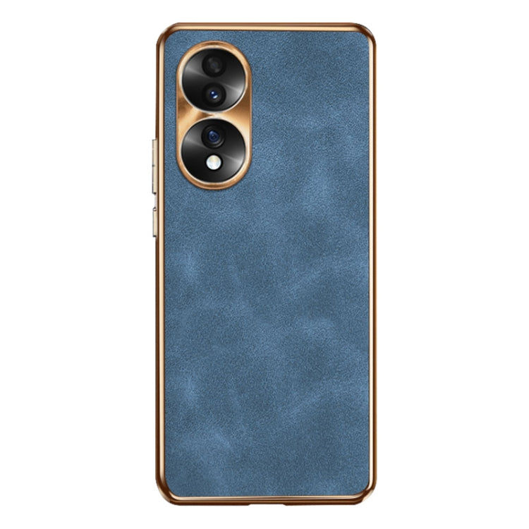 For Honor 70 Electroplating Lambskin Leather Phone Case