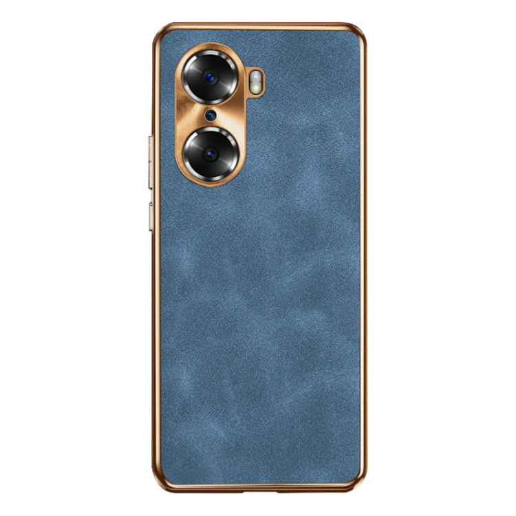 For Honor 60 Pro Electroplating Lambskin Leather Phone Case