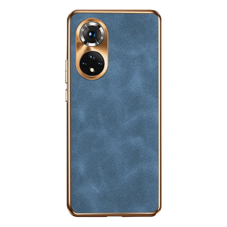 For Honor 50 Pro Electroplating Lambskin Leather Phone Case