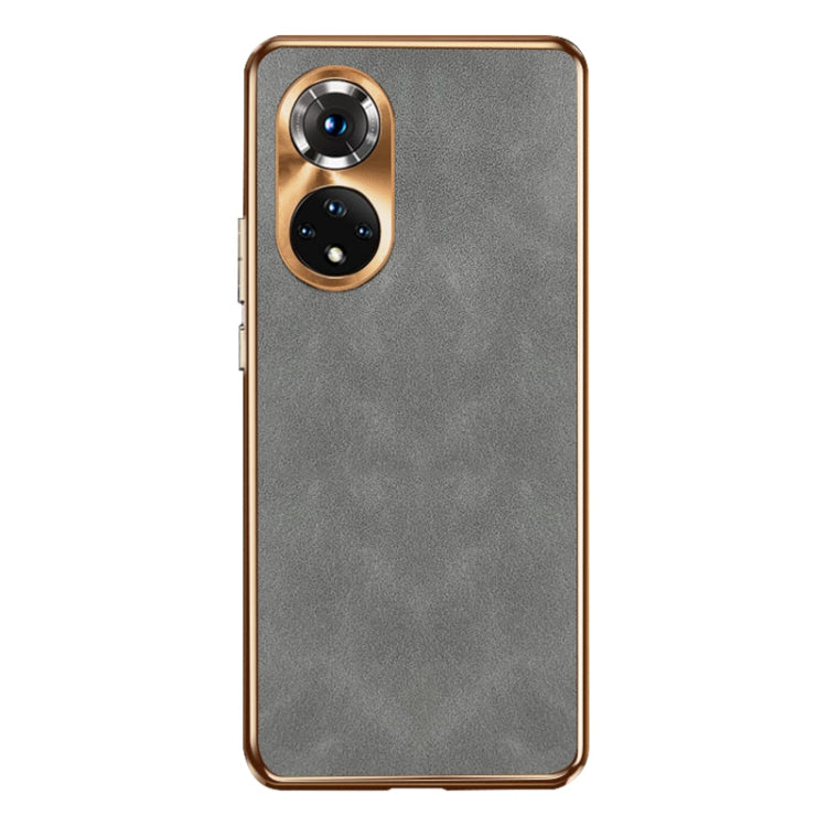 For Honor 50 Electroplating Lambskin Leather Phone Case