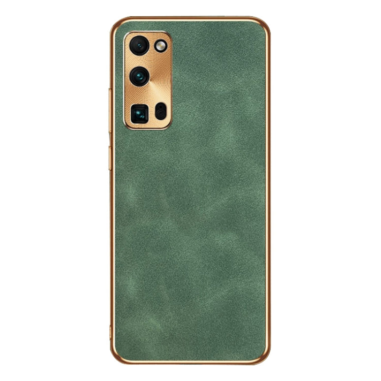 For Honor 30 Pro Electroplating Lambskin Leather Phone Case