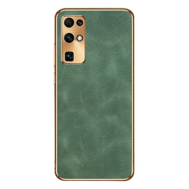 For Honor 30 Electroplating Lambskin Leather Phone Case