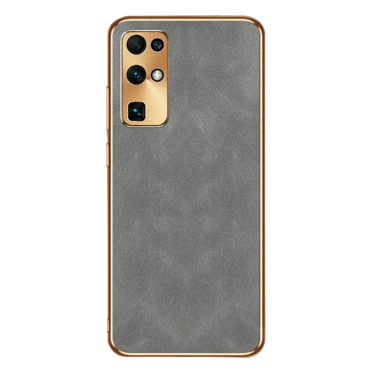 For Honor 30 Electroplating Lambskin Leather Phone Case