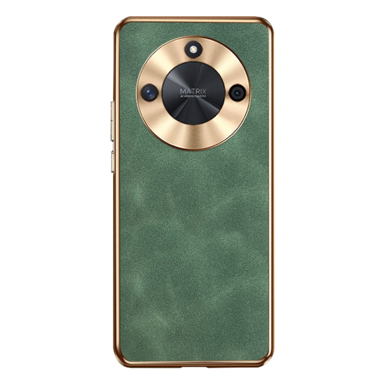 For Honor X50 Electroplating Lambskin Leather Phone Case