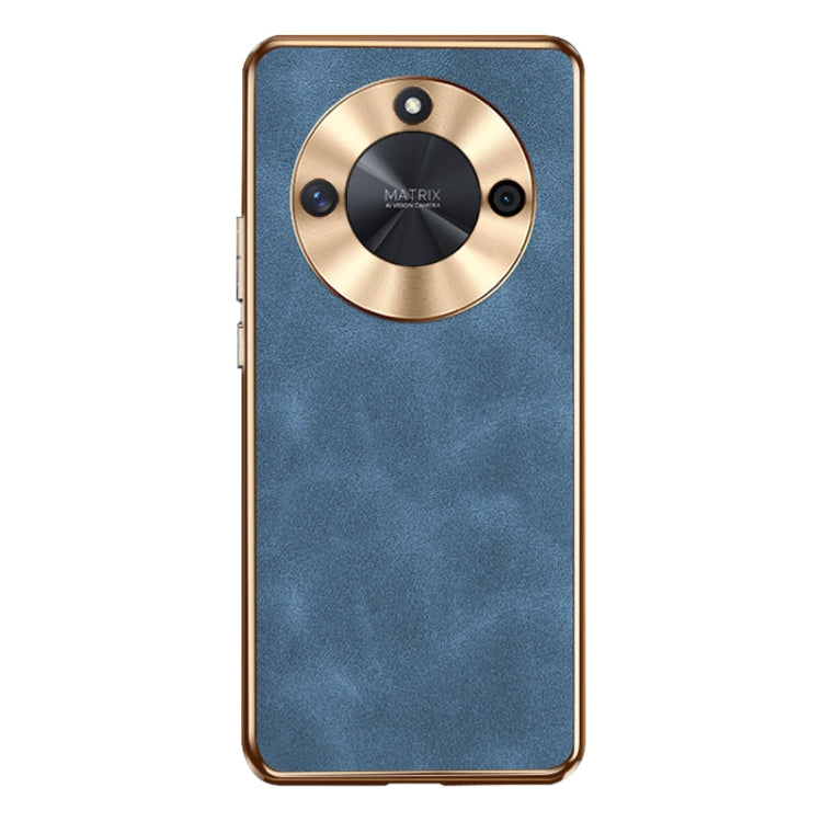 For Honor X50 Electroplating Lambskin Leather Phone Case