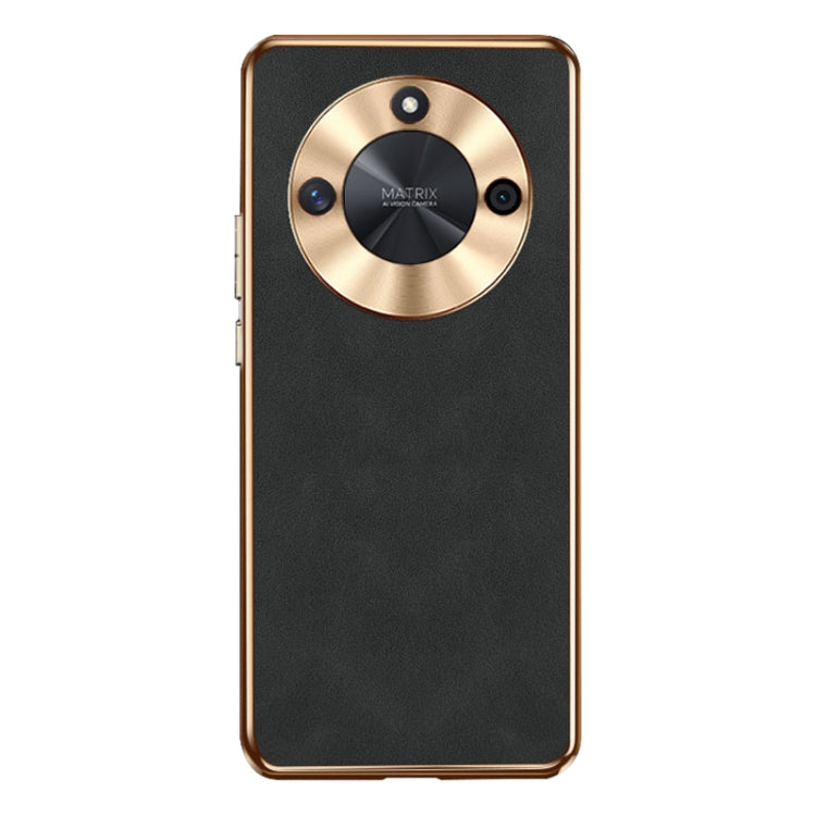 For Honor X50 Electroplating Lambskin Leather Phone Case