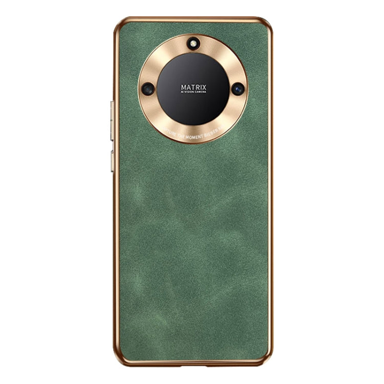 For Honor X40 Electroplating Lambskin Leather Phone Case