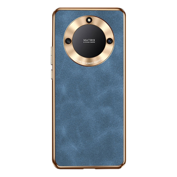 For Honor X40 Electroplating Lambskin Leather Phone Case