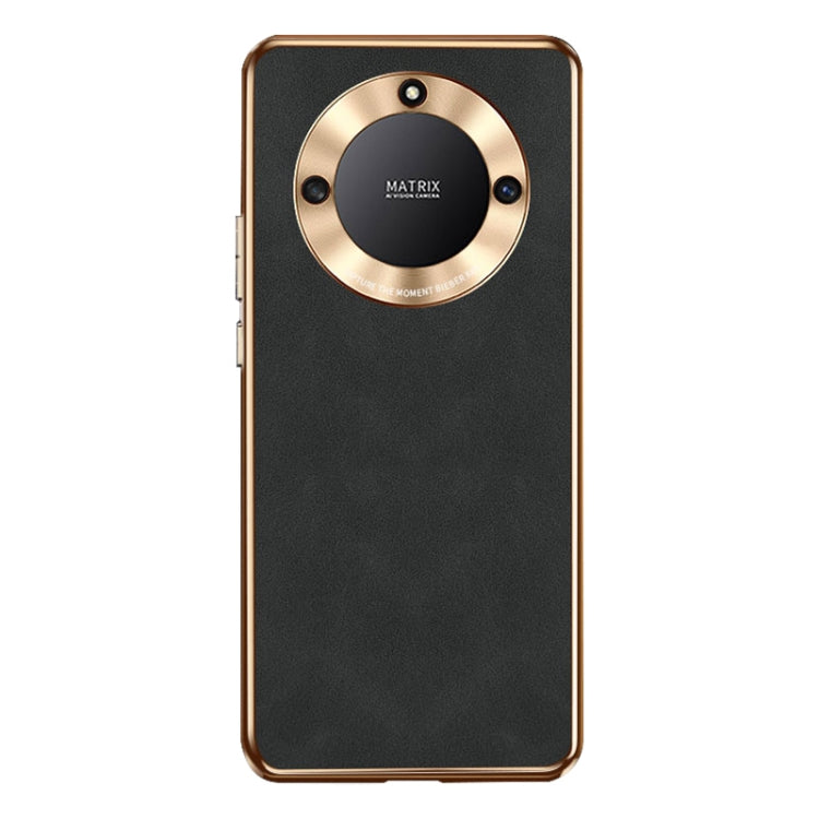 For Honor X40 Electroplating Lambskin Leather Phone Case