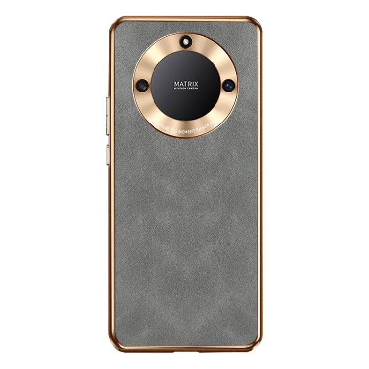 For Honor X40 Electroplating Lambskin Leather Phone Case