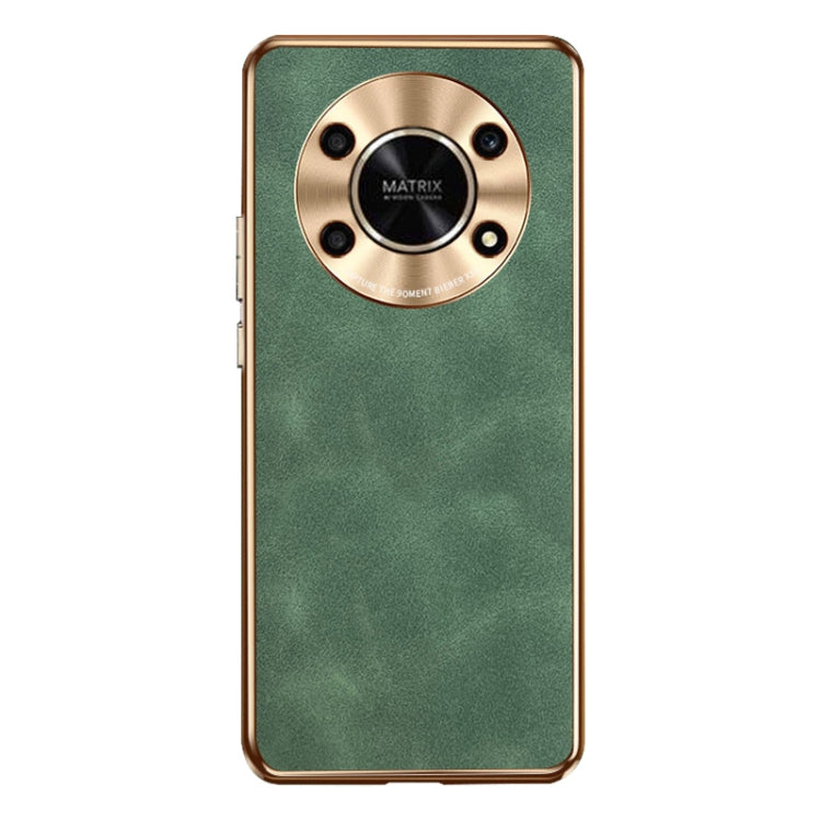 For Honor X30 Electroplating Lambskin Leather Phone Case