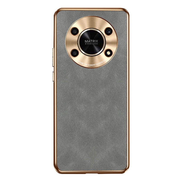 For Honor X30 Electroplating Lambskin Leather Phone Case