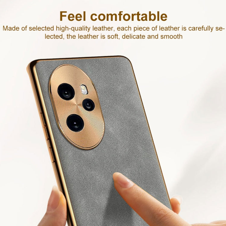 For Honor 100 Pro Electroplating Lambskin Leather Phone Case