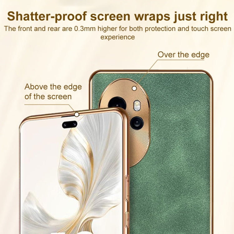 For Honor 60 Pro Electroplating Lambskin Leather Phone Case