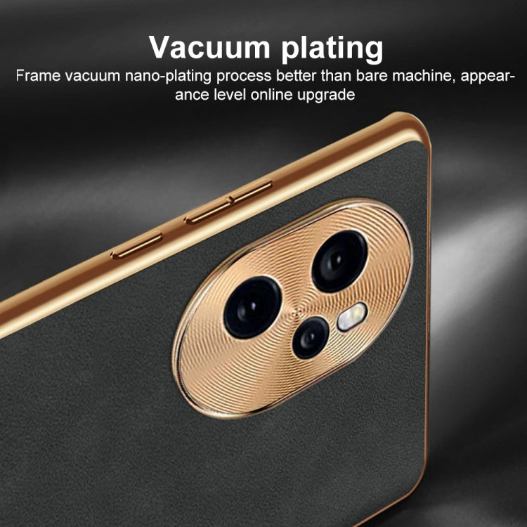 For Honor 80 Pro Electroplating Lambskin Leather Phone Case